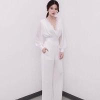ราคา จั๊มสูทกางเกงขายาว ผ้าชีฟอง งานสวยหรูมากเลยจ้า (1885244643)