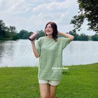 ราคา เสื้อไหมพรมสาวอวบ เสื้อไหมพรมแขนสั้น เสื้อสาวอวบ Plus-size #13335209028 (13335209028)
