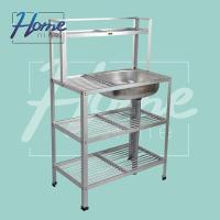 ราคา HOMENINE ซิ้งค์ ล้างจาน อ่างล้างจานอลูมิเนียม 3ชั้น กลาง มีแผงบน (26562138654)