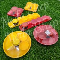 ราคา ชุดถวายข้าวพระ ชุดถวายน้ำชา ไหว้เจ้าที่ ถ้วยพลาสติก 5 ใบ พร้อมถาดวาง (18805477174)