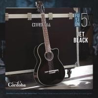 ราคา Cordoba Fusion 5 "Jet Black" กีตาร์ Hybrid Nylon String สเปค Top Solid (Sitka Spruce / Mahogany) (20132240062)