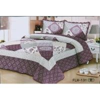 ราคา ผ้าคลุมเตียงโทนสีม่วงลายไทย แถมฟรีปลอกหมอน 2 ใบ (22952919611)