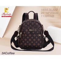 ราคา กระเป๋าเป้ 3 ทรงสีกาแฟแบรนด์ Parlontis (1654-3L222) (6447053795)