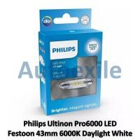 ราคา Philips Ultinon Pro6000 LED Festoon 43 mm 6000K Daylight White Car Ceiling ไฟภายใน 43mm (44470800397)