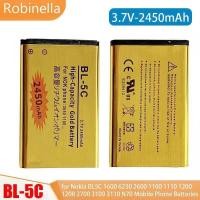 ราคา 3.7V แบตเตอรี่ แบตเตอรี่ลิเธียมไอออนแบบชาร์จได้ BL5C 2450mAh สำหรับโทรศัพท์มือถือ Nokia 2600 1100 11 (57451241598)