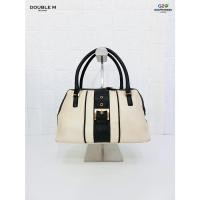 ราคา DOUBLE M MILAMO แท้ กระเป๋าถือครีมตัดดำคลาสสิก (25255697965)