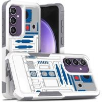 ราคา Case for Samsung Galaxy S24 FE, Robot Pattern Shock-Absorption Hard PC and Inner Silicone Hybrid Dual Layer Armor Defender Case for Samsung Galaxy S24 FE 2024 (50352143393)