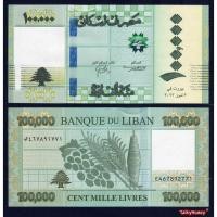 ราคา ธนบัตร เลบานอน LEBANON ราคา 100,000 ปอนด์ ปี 2023 P-105 สภาพใหม่เอี่ยม 100% UNC ไม่ผ่านการใช้ สำหรับสะสม (19296056844)