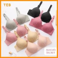 ราคา Alicias Secret Full Coverage Wireless Bra with Lace Flower Bra Renda Bunga Tanpa Dawai Full Cup - Cup B (34–40) (41102545700)