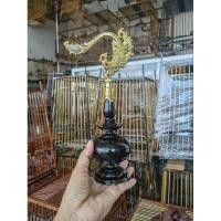 ราคา หัวกรงนก หัวกรงนกไม้ขาวดำพร้อมตะขอไก่เตี้ยฝังเรซิ่น ขนาด 11-13 ซี่ (24520373042)