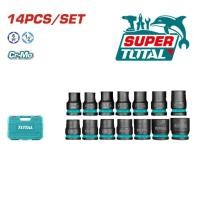 ราคา [ TOTAL ] (THISTD12141) 14PCS 1/2” Drive Impact Socket Set | Cr-Mo Heavy Duty | Impact Wrench Socket (48803345055)