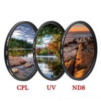 ราคา KnightX CPL polarizer ND UV 49MM 52MM 55MM 58MM 67MM Camera Lens Filter For canon eos sony nikon dslr d3300 60d 18-135 l (22783821519)