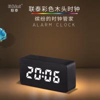 ราคา โทรศัพท์มือถือสร้างสรรค์ชาร์จสีสันสดใสนาฬิกาไม้เปลี่ยนสีอุณหภูมิ Snooze นาฬิกาปลุก LED เรืองแสง Manufactur (49651694348)