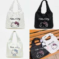 ราคา พร้อมส่ง กระเป๋า ถุงผ้า ลายจุด Polkadot จุของใส่เอกสาร ipad notebook ได้ ลาย Kitty ลิขสิทธิ์แท้ (51450063495)