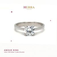 ราคา Herra แหวนเงินแท้925 เพชร9A รุ่น Amour Ring 4เตย 0.8กะรัต (28739928979)