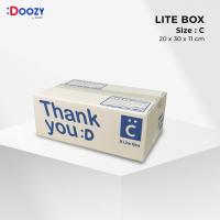 ราคา Lite Box กล่องไปรษณีย์ ขนาด C ( 20x30x11 ซม.) แพ็ค 20 ใบ กล่องพัสดุ กล่องฝาชน Doozy Pack ถูกที่สุด! (4752935942)