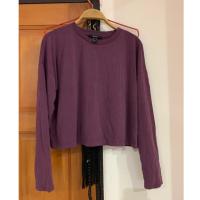 ราคา เสื้อยืดครอปforever21 แขนยาว สีม่วง size s (1931527927)
