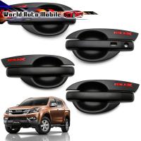 ราคา ชุดครอบมือดึง + เบ้าปีก เบ้ารองมือเปิด กันรอย 4ประตู รุ่น ท็อป Top สีดำด้าน เว้าเซนเซอร์ Isuzu Mu-X SUV ปี2014 - 2019 (3481374983)