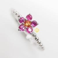 ราคา JewChanแหวนพลอยทับทิมสยามพลอยขนาด 2.2 มิล ตัวเรือนเงินแท้ชุปทองคำขาว (23552448797)