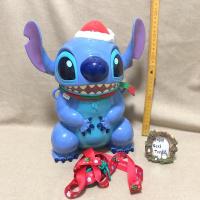 ราคา ถังป็อปคอร์นสติช stitch ใส่หมวกซานต้า (5497150418)
