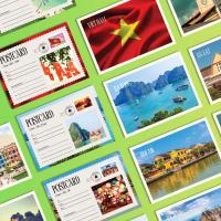 ราคา [ร่วม 9] โปสการ์ดเวียดนาม ของที่ระลึกสไตล์วินเทจ Casfa Design (29793578142)