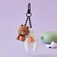 ราคา (มีโค้ดไลฟ์/วิดีโอ) พร้อมส่ง : พวงกุญแจ Brown Line Friends x Mr.Nothing (25433807089)