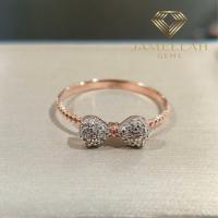 ราคา แหวนเพชรแท้ทรงกระจุกดีไซน์โบว์ (43503954244)