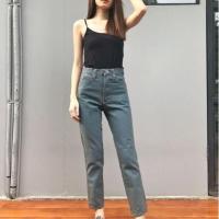ราคา กางเกงยีนส์ทรงบอย เอวสูง ทรงสวยมาก ใส่แบบปล่อยหรือพับขาก็เก๋ๆจร้า (2366498969)