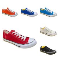ราคา รองเท้าผ้าใบโกลด์ซิตี้(Gold city) รุ่น1207 ทรงคอนเวิส สี ครีมดำ/ดำขาว/ฟ้า/ชมพู/แดง/น้ำเงิน/ส้มไซส์ (Size) 37-45 (N28) (29815965507)