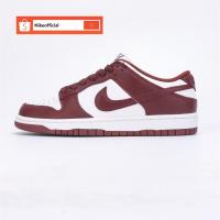ราคา ▬Nike SB Dunk Low Pro White Maroon Casual Sneaker Shoes รองเท้ากีฬา H403 (23439650230)