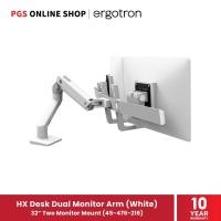 ราคา Ergotron แขนจับจอมอนิเตอร์ ขนาด 32" HX Desk Dual Monitor Arm (45-476-216) Two Monitor Mount (White) (21134558584)