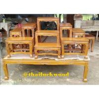 ราคา โต๊ะหมู่บูชาไม้สัก หมู่ 9 หน้า 9 แกะลาย (1384253615)