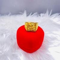 ราคา แหวนทองเหลืองชุบทอง รูปมังกรนำโชค (25793202080)