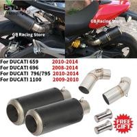 ราคา For Ducati Monster 659 696 695 795 1100 Exhaust Pipe Hypermotard 796 2008-2014 Motorcycle Mid Pipe (48902295064)