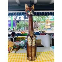 ราคา แกะสลักไม้/รูปแมว/คอยาว/มีหางด้านหลัง (12297655161)