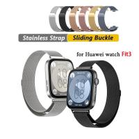 ราคา สายรัดสายรัดข้อมือโลหะสแตนเลสแม่เหล็กสําหรับ Huawei Watch Fit 3 / Fit 4 / fit4 Pro (26504722005)