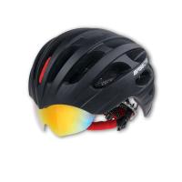 ราคา หมวกกันน็อคจักรยาน BaseCamp รุ่น BC-010 มีแว่นในตัว (880246536)