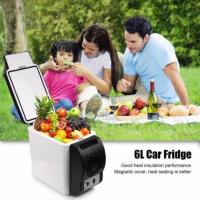 ราคา ตู้เย็นในรถยนต์ 6ลิตร Car Refrigeratorพร้อมหัว Adapter สำหรับเสียบไฟบ้าน (682960231)