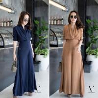 ราคา ชุดนี้เป็น2 ชิ้นคะ มีเสื้อและกางเกงขาบานคะ ใช้ผ้าชีฟองเนื้อทราย เกรดเอในการตัดเย็บ ใส่ซับทั้งชุด (2322089561)