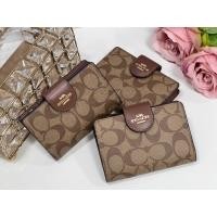 ราคา กระเป๋าสตางค์กระดุม2พับ Coach Medium Corner Zip Wallet In Signature Canvas (43162290504)