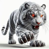 ราคา Cool White Tiger 3d Sticker สติ๊กเกอร์พิมพ์ลาย ตัดแล้ว ขนาด 15 X 18 Cm (47452819031)