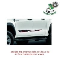 ราคา sticker TRD ติด ข้างประตู 4 ประตู (ตามรูป) Sticker TRD sportivo toyota fortuner Revo 4 Door 2017 + Size: 169.5x8.6 cm (16881146620)
