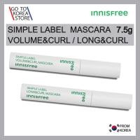 ราคา [INNISFREE] Simple LABEL MASCARA (VOLUME&CURL / LONG &CURL) 7.5g (29703330842)