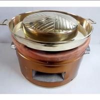 ราคา ชุดเตาหมูกะทะทองเหลืองพร้อมเตา (22688238506)