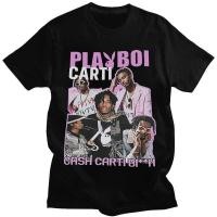 ราคา ((จัดส่งตลอด 24 ชั่วโมง) เสื้อยืดพิมพ์ลาย Playboi Carti, Hip-Hop Street Short-Sleeved Pure Cotton Mens Casual T-Shirt, Summer Unisex T-Shirt (40808695904)