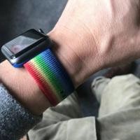 ราคา ⚡️สายพร้อมส่ง⚡️ขนาด42mm. คะมาเพิ่มคะ สายnylon rainbow apple watch ใส่ได้ทั้ง3รุ่น (729861653)