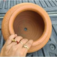 ราคา โอ่งเจาะรู สูง 8 นิ้ว ทำน้ำพุ โอ่งดินเผา น้ำตก น้ำพุล้น ปลูกต้นไม้ จัดสวน โอ่งดินเผา (19173495712)