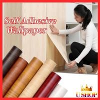 ราคา สติกเกอร์ลายไม้ พีวีซี เดสก์ท็อปตู้เสื้อผ้าสติกเกอร์ประตูไม้ปรับปรุงสติกเกอร์ตู้ครัวกันน้ําและน้ํามันสติกเกอร์ (43415624515)