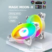 ราคา พัดลมเคส Coolmoon Magic Moon ARGB 3pin 5V 4pin PWM 120mm 1800RPM (23435199119)