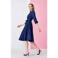 ราคา Vero Moda เดรสเชิ้ตคอปกแขน 3/4 ส่วน Pleated Shirt Dress with Belt (6785204084)